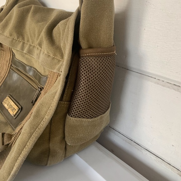 Eurosport Bags Eurosport Unisex Canvass Messenger Khaki Bag Poshmark